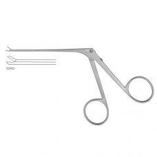 Micro Alligator Forceps Straight - Cup Shaped Stainless Steel, 8 cm - 3" Cup Size - Jaw Size 0.6 x 0.5 mm - 3.5 mm